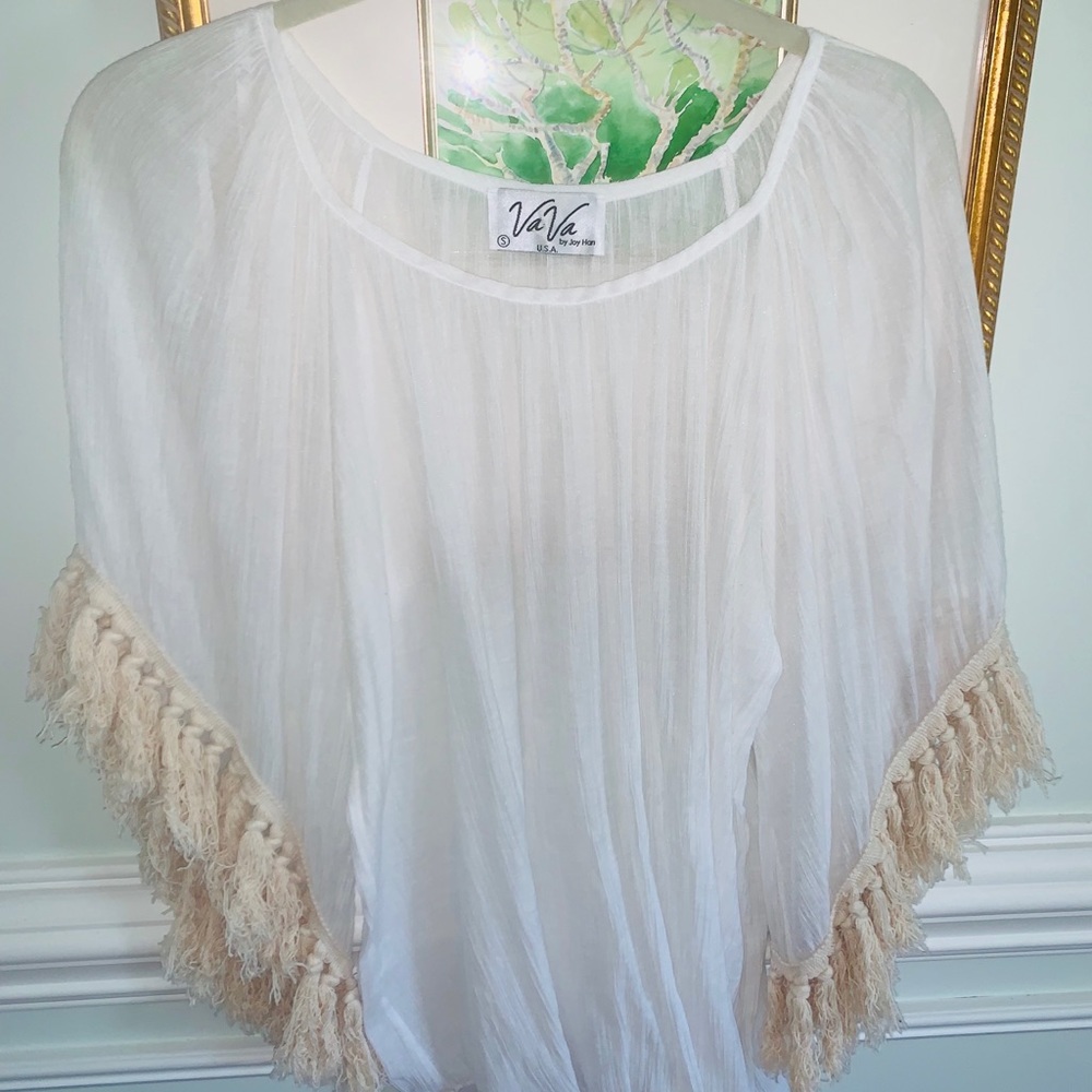 Fringed sleeve top from VaVa by Joy Han